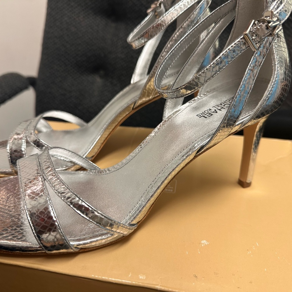 MICHAEL Michael Kors Silver Stiletto Heels